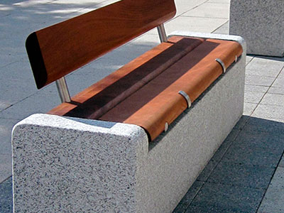 Street furniture in granite