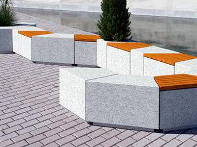 Street furniture in granite